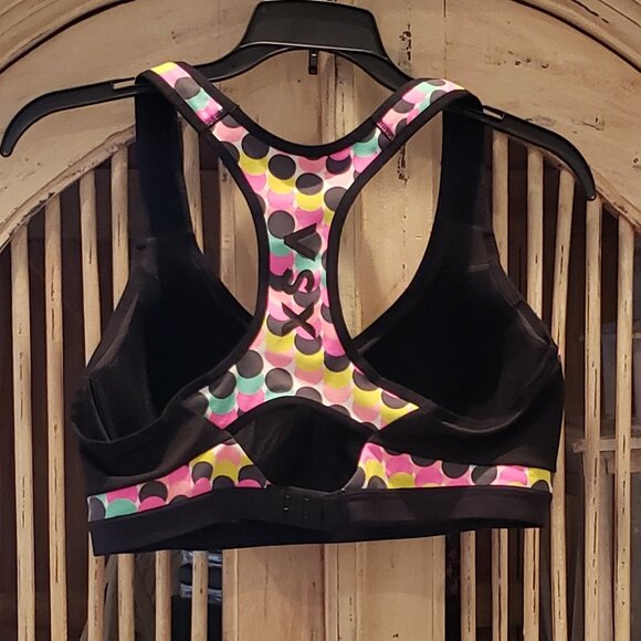 VSX Victoria Secret Sports Bra  with closure Polka Dot Design - Picture 4 of 10